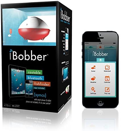 ibobber fish finder in box and installed on phone