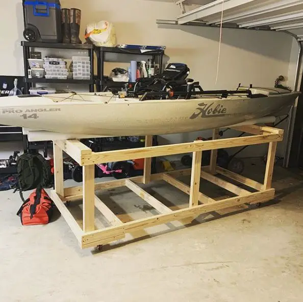 Kayak Storage on Wheels