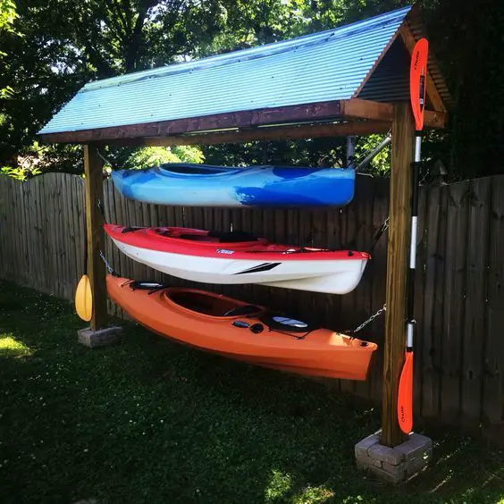 Outdoor Kayak Storage