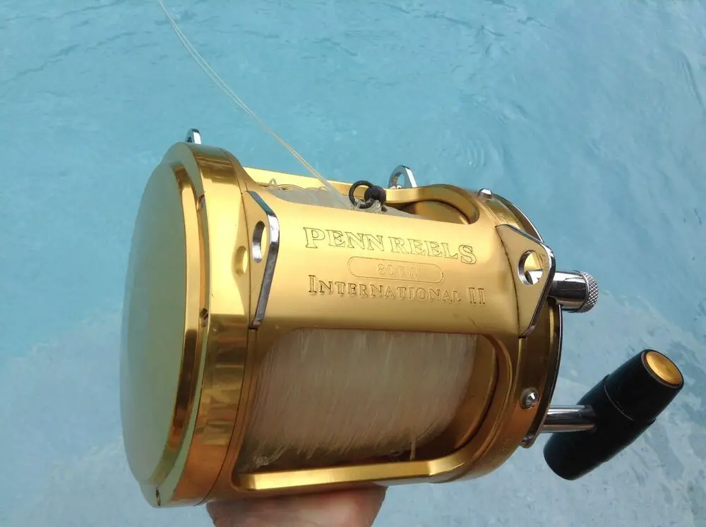 Penn international conventional reel with line on spool