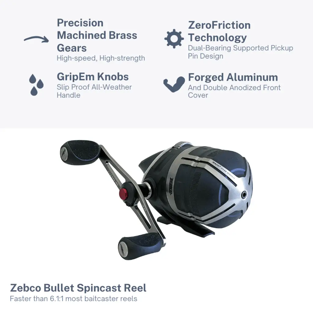 Zebco Bullet Spincast Features