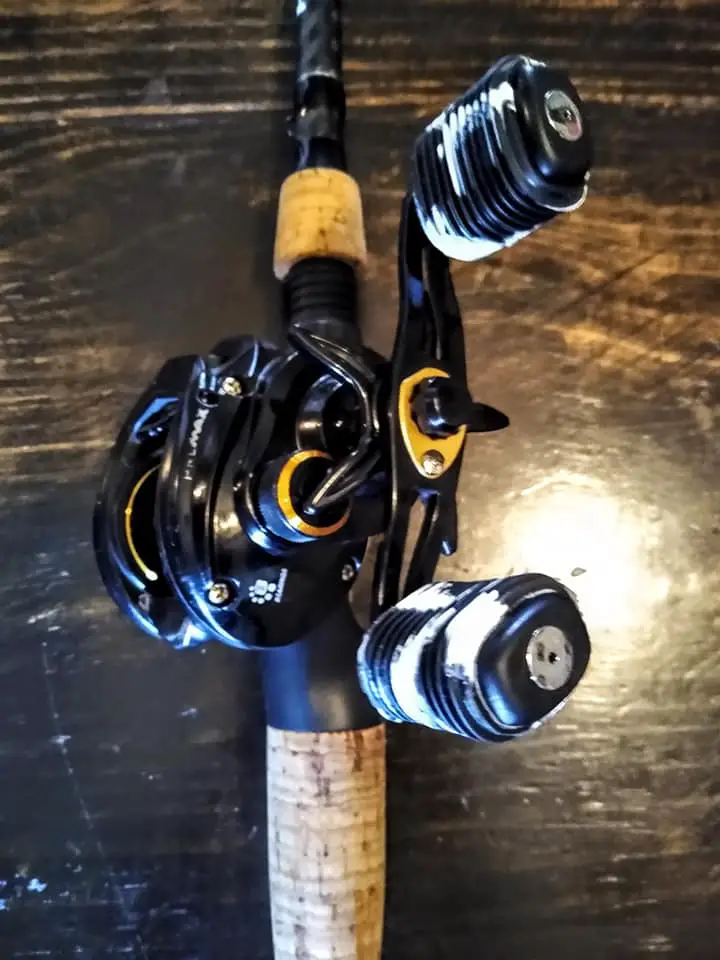 abu garcia pro max baitcaster on rod