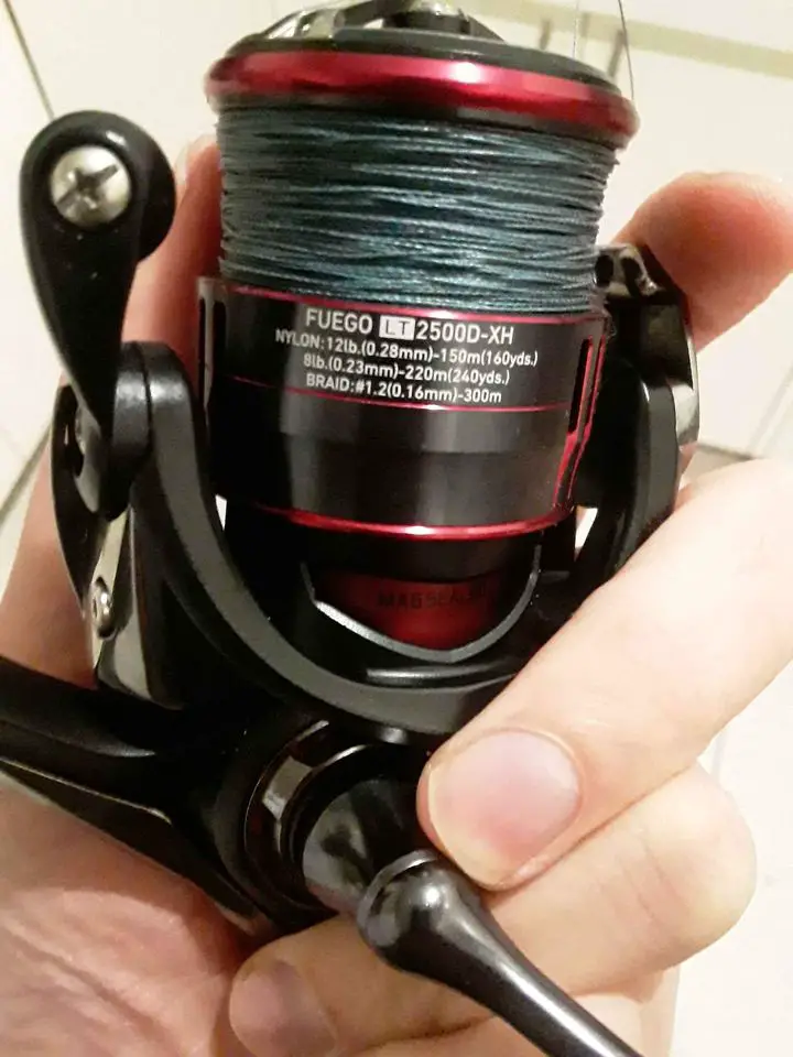 Daiwa Fuego Spinning Reel in my hand