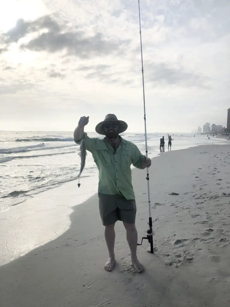 Donny Karr Surf Fishing with a Redfish