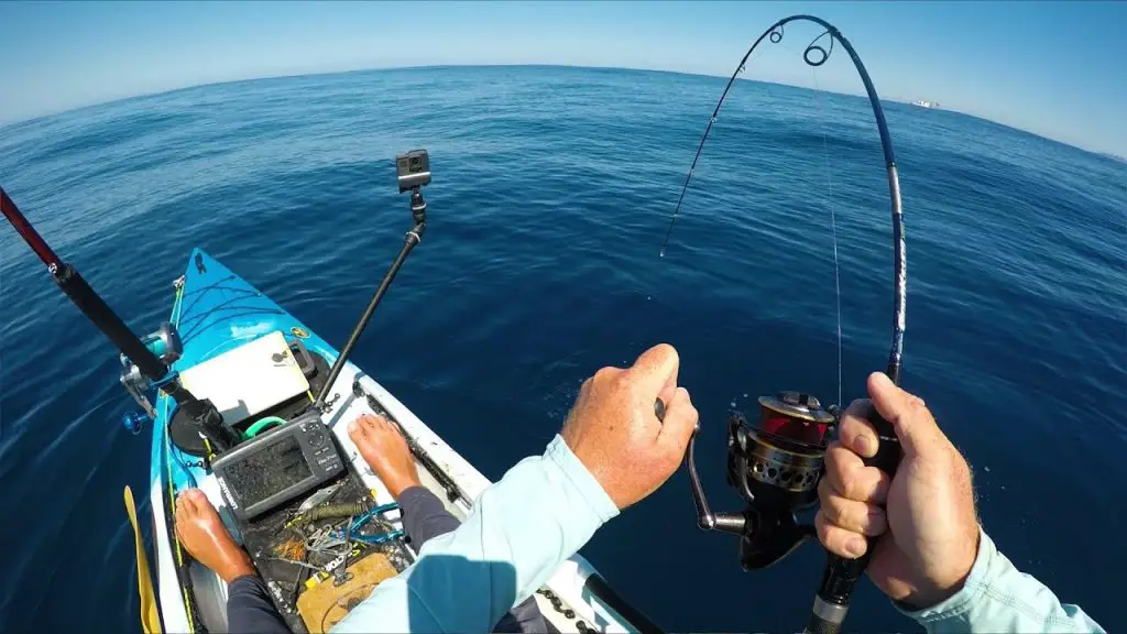 land a fish in a kayak