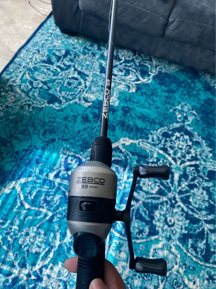 zebco 33 spincast reel on a rod