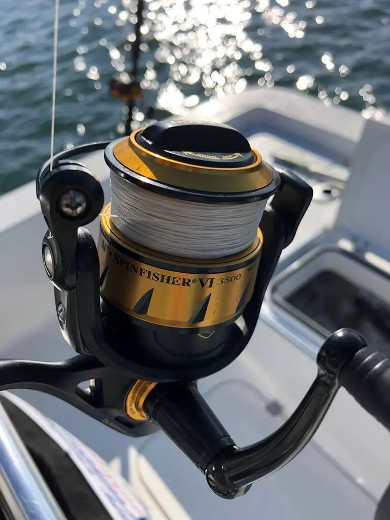 Penn Spinfisher VI 3500 reel on my boat during field testing