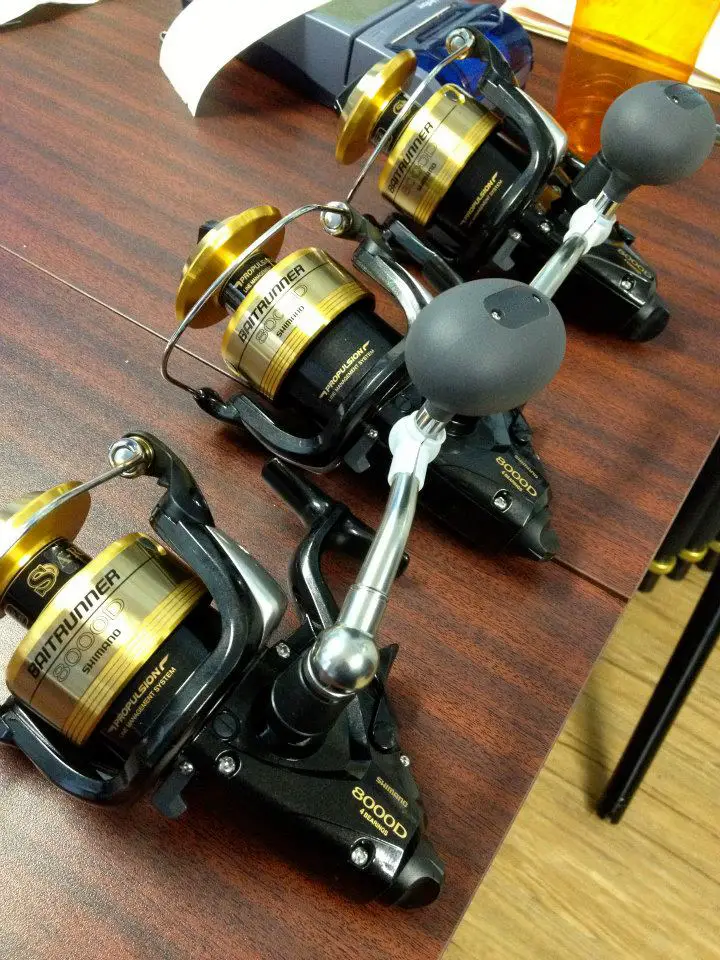 3 x Shimano Baitrunner D 8000 Spinning Reels