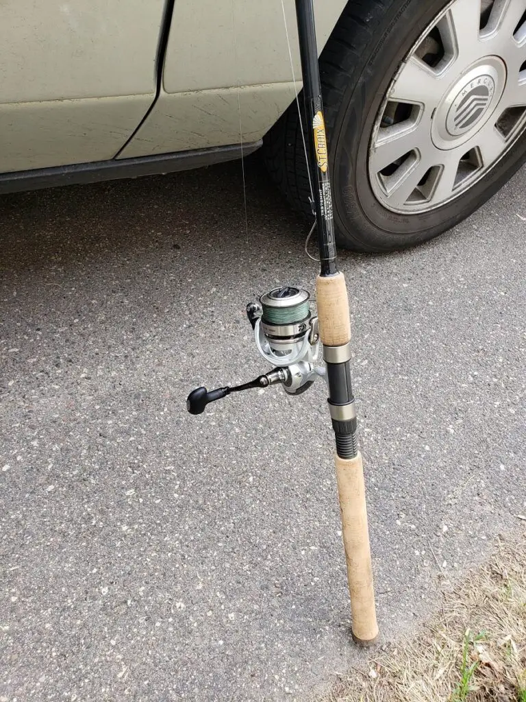 focus on the st croix triumph spinning rod cork handle and reel seat