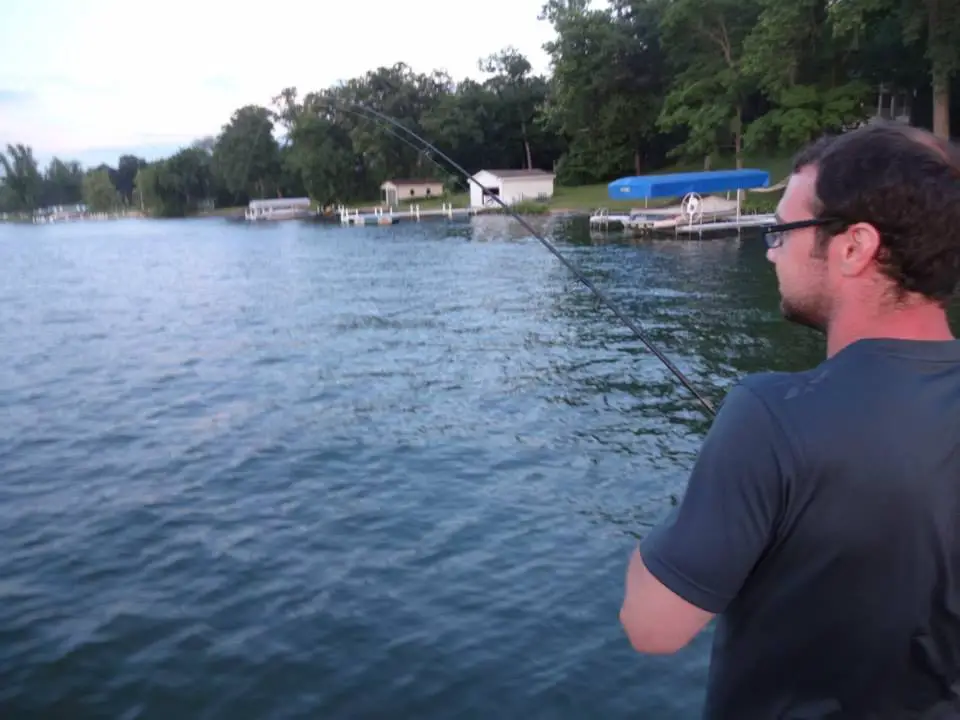 testing fenwick eagle rod fishing for bass in a lake