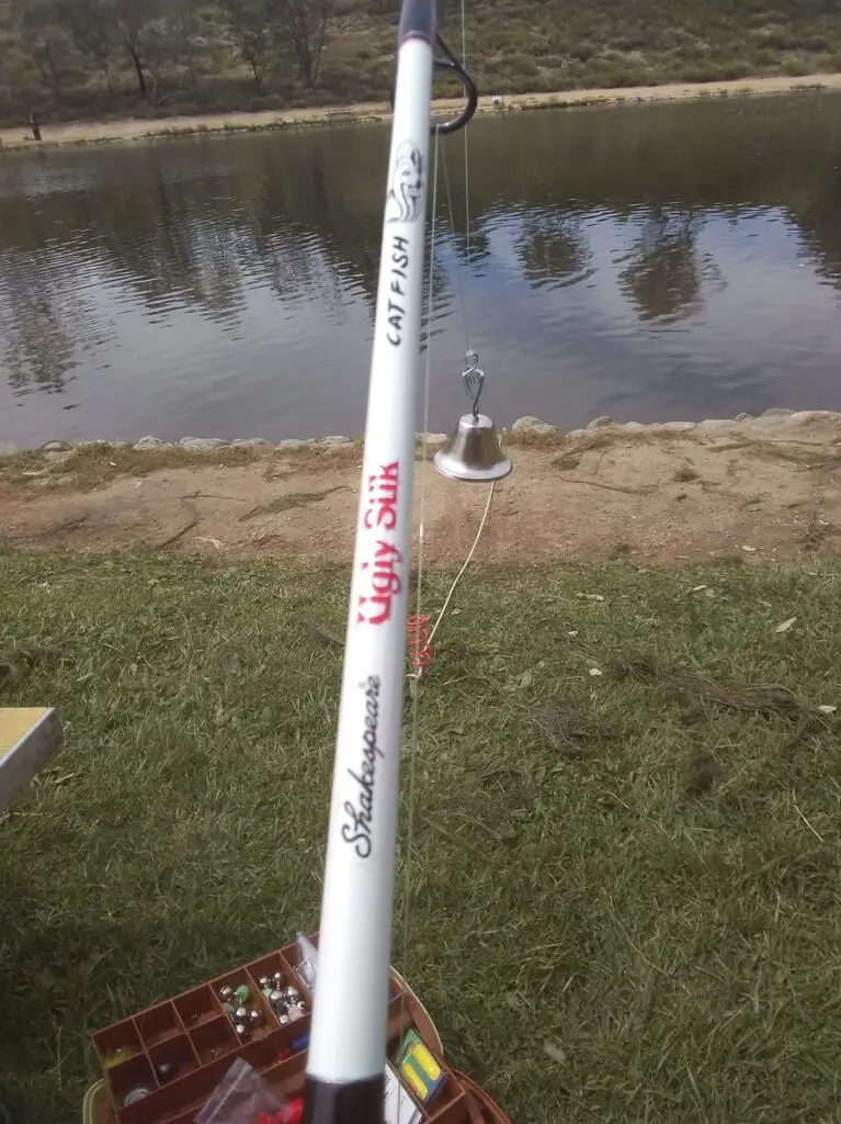 testing the ugly stik catfish rod at a river